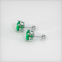 <span>1.45</span>&nbsp;<span class="tooltip-light">Ct.Tw.<span class="tooltiptext">Total Carat Weight</span></span> Emerald Earrings, Platinum 950 3