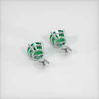 <span>1.45</span>&nbsp;<span class="tooltip-light">Ct.Tw.<span class="tooltiptext">Total Carat Weight</span></span> Emerald Earrings, Platinum 950 4