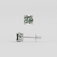 <span>1.47</span> <span class="tooltip-light">Ct.Tw.<span class="tooltiptext">Total Carat Weight</span></span> Bluish Green Sapphire Earrings, Platinum 950 2