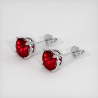 2.05 Ct.Tw. Ruby Earrings, Platinum 950 2