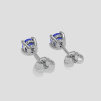 <span>0.85</span>&nbsp;<span class="tooltip-light">Ct.Tw.<span class="tooltiptext">Total Carat Weight</span></span> Blue Sapphire Earrings, Platinum 950 4