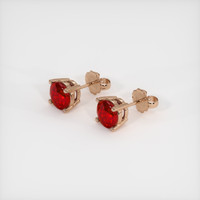 <span>0.40</span>&nbsp;<span class="tooltip-light">Ct.Tw.<span class="tooltiptext">Total Carat Weight</span></span> Ruby Earrings, 14K Rose Gold 2