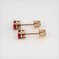 <span>0.44</span>&nbsp;<span class="tooltip-light">Ct.Tw.<span class="tooltiptext">Total Carat Weight</span></span> Ruby Earrings, 14K Rose Gold 3