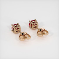 <span>0.44</span>&nbsp;<span class="tooltip-light">Ct.Tw.<span class="tooltiptext">Total Carat Weight</span></span> Ruby Earrings, 14K Rose Gold 4