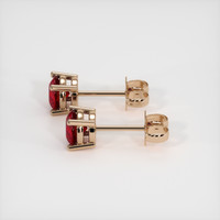 <span>0.61</span>&nbsp;<span class="tooltip-light">Ct.Tw.<span class="tooltiptext">Total Carat Weight</span></span> Ruby Earrings, 14K Rose Gold 3