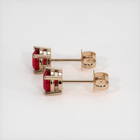 <span>0.62</span>&nbsp;<span class="tooltip-light">Ct.Tw.<span class="tooltiptext">Total Carat Weight</span></span> Ruby Earrings, 14K Rose Gold 3