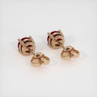 <span>0.62</span>&nbsp;<span class="tooltip-light">Ct.Tw.<span class="tooltiptext">Total Carat Weight</span></span> Ruby Earrings, 14K Rose Gold 4