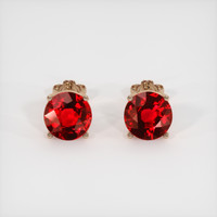 2.80 Ct.Tw. Ruby Earrings, 14K Rose Gold 1