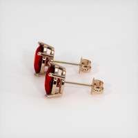 <span>1.50</span>&nbsp;<span class="tooltip-light">Ct.Tw.<span class="tooltiptext">Total Carat Weight</span></span> Ruby Earrings, 14K Rose Gold 3