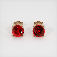 1.49 Ct.Tw. Ruby Earrings, 14K Rose Gold 1