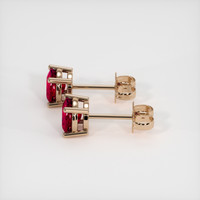 <span>0.73</span>&nbsp;<span class="tooltip-light">Ct.Tw.<span class="tooltiptext">Total Carat Weight</span></span> Ruby Earrings, 14K Rose Gold 3