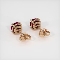 1.37 Ct.Tw. Ruby Earrings, 14K Rose Gold 4