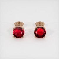 <span>1.10</span>&nbsp;<span class="tooltip-light">Ct.Tw.<span class="tooltiptext">Total Carat Weight</span></span> Ruby Earrings, 14K Rose Gold 1