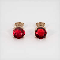2.12 Ct.Tw. Ruby Earrings, 14K Rose Gold 1