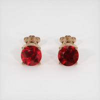 2.05 Ct.Tw. Ruby Earrings, 14K Rose Gold 1