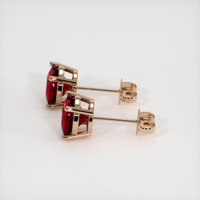 2.05 Ct.Tw. Ruby Earrings, 14K Rose Gold 3