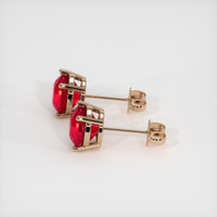 <span>1.39</span>&nbsp;<span class="tooltip-light">Ct.Tw.<span class="tooltiptext">Total Carat Weight</span></span> Ruby Earrings, 14K Rose Gold 3