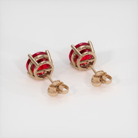 <span>1.39</span>&nbsp;<span class="tooltip-light">Ct.Tw.<span class="tooltiptext">Total Carat Weight</span></span> Ruby Earrings, 14K Rose Gold 4