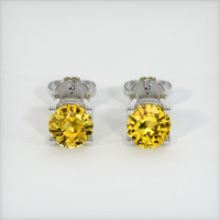 <span>1.59</span>&nbsp;<span class="tooltip-light">Ct.Tw.<span class="tooltiptext">Total Carat Weight</span></span> Sapphire Earrings, 14K White Gold 1