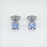 <span>0.60</span>&nbsp;<span class="tooltip-light">Ct.Tw.<span class="tooltiptext">Total Carat Weight</span></span> Sapphire Earrings, 14K White Gold 1