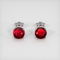 <span>2.12</span>&nbsp;<span class="tooltip-light">Ct.Tw.<span class="tooltiptext">Total Carat Weight</span></span> Ruby Earrings, 14K White Gold 1
