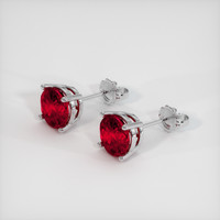 <span>2.12</span>&nbsp;<span class="tooltip-light">Ct.Tw.<span class="tooltiptext">Total Carat Weight</span></span> Ruby Earrings, 14K White Gold 2