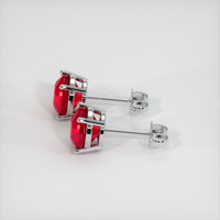 2.65 Ct.Tw. Ruby Earrings, 14K White Gold 3
