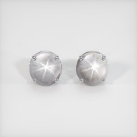 <span>10.06</span> <span class="tooltip-light">Ct.Tw.<span class="tooltiptext">Total Carat Weight</span></span> Grey Sapphire Earrings, 18K White Gold 1