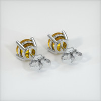 1.59 Ct.Tw. Yellow Sapphire Earrings, 18K White Gold 4