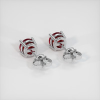 1.18 Ct.Tw. Ruby Earrings, 18K White Gold 4
