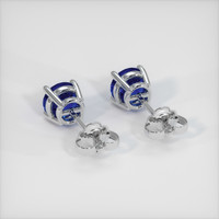 1.68 Ct.Tw. Blue Sapphire Earrings, 18K White Gold 4