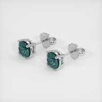 <span>1.00</span>&nbsp;<span class="tooltip-light">Ct.Tw.<span class="tooltiptext">Total Carat Weight</span></span> Sapphire Earrings, 18K White Gold 2
