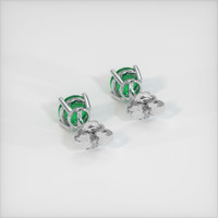 Studs Emerald Earrings 0.64 Ct.Tw.Total Carat Weight, 18K White Gold Preview