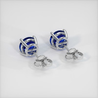 1.73 Ct.Tw. Blue Sapphire Earrings, 18K White Gold 4
