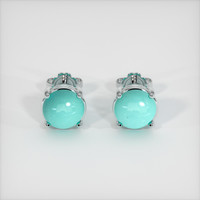 1.90 Ct.Tw. Gemstone Earrings, 18K White Gold 1
