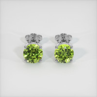 1.90 Ct.Tw. Gemstone Earrings, 18K White Gold 1
