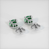 0.91 Ct.Tw. Emerald Earrings, 18K White Gold 4
