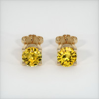 <span>1.59</span>&nbsp;<span class="tooltip-light">Ct.Tw.<span class="tooltiptext">Total Carat Weight</span></span> Sapphire Earrings, 14K Yellow Gold 1