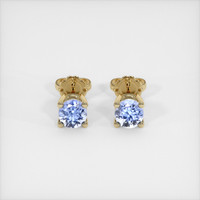 <span>0.60</span>&nbsp;<span class="tooltip-light">Ct.Tw.<span class="tooltiptext">Total Carat Weight</span></span> Sapphire Earrings, 14K Yellow Gold 1