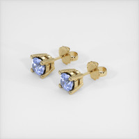 <span>0.60</span>&nbsp;<span class="tooltip-light">Ct.Tw.<span class="tooltiptext">Total Carat Weight</span></span> Sapphire Earrings, 14K Yellow Gold 2