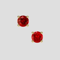 0.42 Ct.Tw. Ruby Earrings, 14K Yellow Gold 1