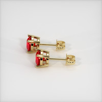 0.84 Ct.Tw. Ruby Earrings, 14K Yellow Gold 3