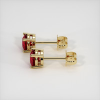 1.18 Ct.Tw. Ruby Earrings, 14K Yellow Gold 3