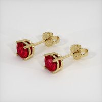 <span>0.62</span>&nbsp;<span class="tooltip-light">Ct.Tw.<span class="tooltiptext">Total Carat Weight</span></span> Ruby Earrings, 14K Yellow Gold 2