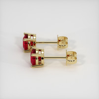 <span>0.62</span>&nbsp;<span class="tooltip-light">Ct.Tw.<span class="tooltiptext">Total Carat Weight</span></span> Ruby Earrings, 14K Yellow Gold 3