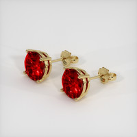 <span>1.50</span>&nbsp;<span class="tooltip-light">Ct.Tw.<span class="tooltiptext">Total Carat Weight</span></span> Ruby Earrings, 14K Yellow Gold 2