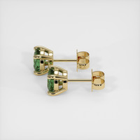 1.72 Ct.Tw. Green Sapphire Earrings, 14K Yellow Gold 3