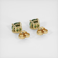 1.72 Ct.Tw. Green Sapphire Earrings, 14K Yellow Gold 4