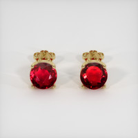 <span>1.10</span>&nbsp;<span class="tooltip-light">Ct.Tw.<span class="tooltiptext">Total Carat Weight</span></span> Ruby Earrings, 14K Yellow Gold 1