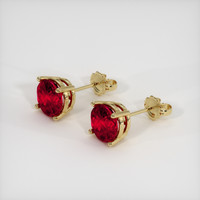 <span>1.10</span>&nbsp;<span class="tooltip-light">Ct.Tw.<span class="tooltiptext">Total Carat Weight</span></span> Ruby Earrings, 14K Yellow Gold 2